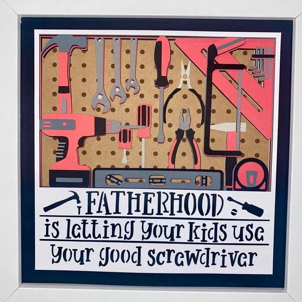 3D Milwaukee Tools Fatherhood Shadowbox